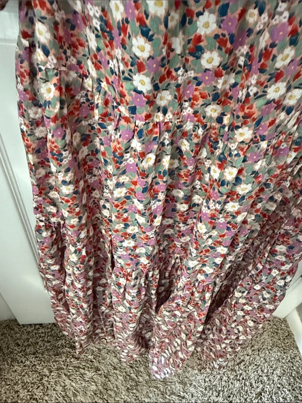 Billabong Pink Multi Floral Tiered Maxi Skirt and top - Picture 5 of 7